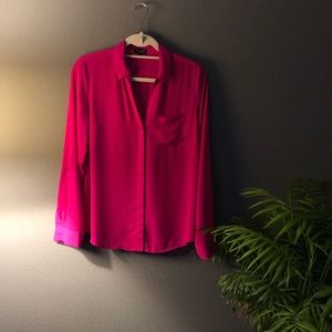 The Limited pink button up blouse